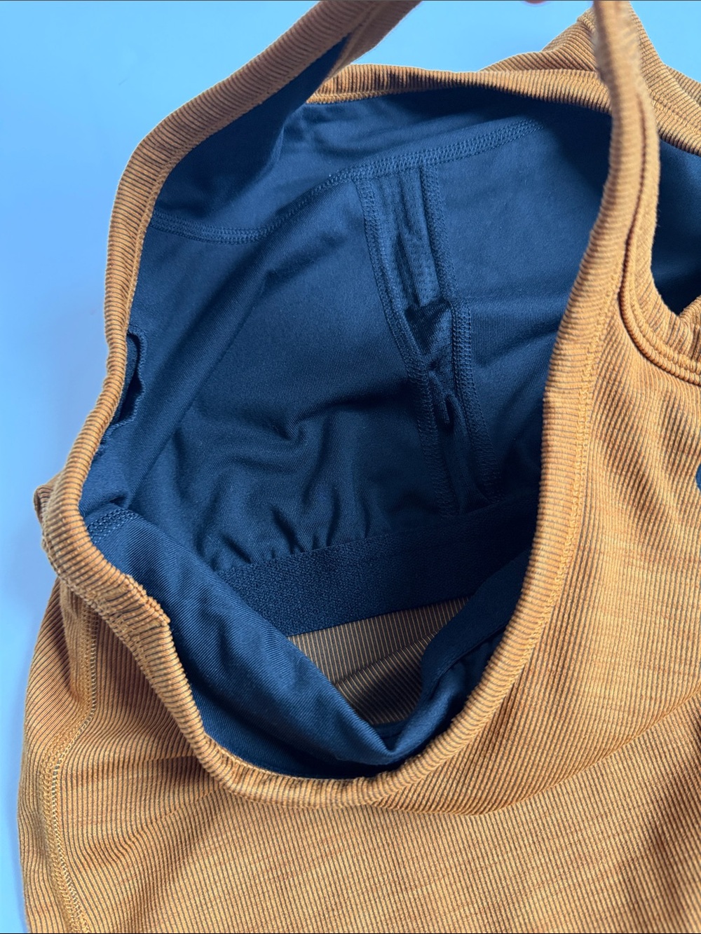 Prana Ribbed Racerback Tank in Rust Brown - Picture 4 of 4